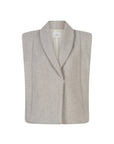 Cedric scarf collar wool gilet Light Grey