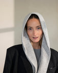Vallere hooded scarf Light Grey