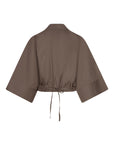 Ielies Kimono sleeve wrap top bruin