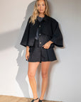 PATTIN Poncho style jacket zwart