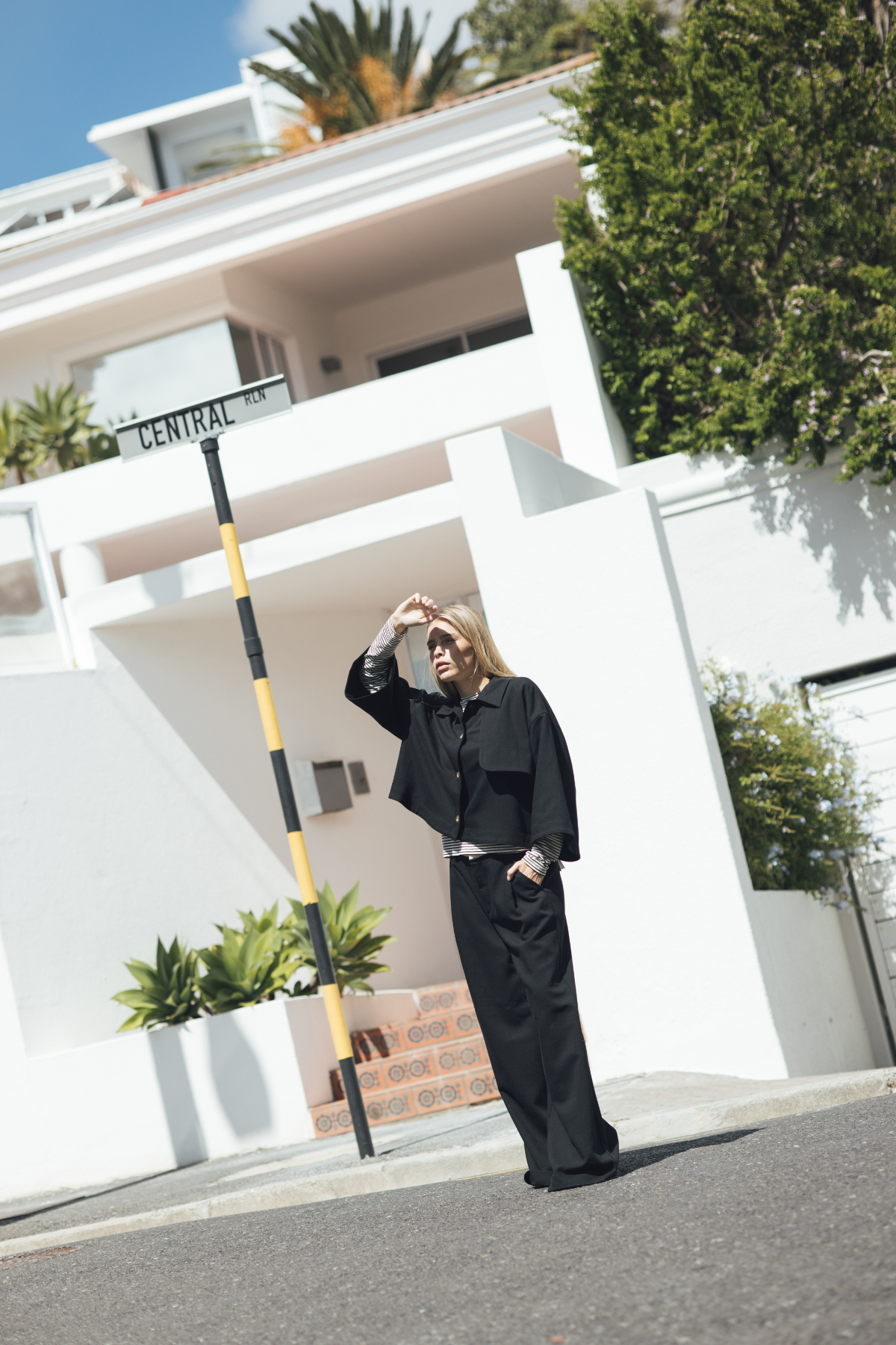 PATTIN Poncho style jacket zwart