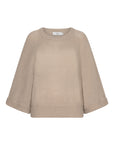 VELUSE Knitted wide sleeves alpaca blend sweater zand