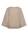 VELUSE Knitted wide sleeves alpaca blend sweater zand