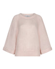 VELUSE Knitted wide sleeves alpaca blend sweater licht roze
