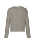 CAESAR Long sleeves tee streep zwart