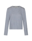 CAESAR Long sleeves tee streep kobalt blauw