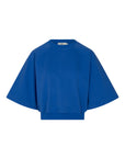 CLEMENCE Wide sleeve sweat kobalt blauw