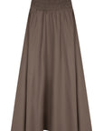 ILYSSA Long pull on skirt bruin