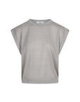 VATTES Sleeveless round neck top knitted tencel blend
