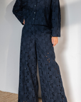 IARNO embroidered+beads pants