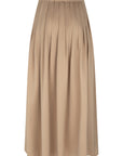 CANSU Pleated long skirt Camel