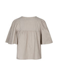 CAPRICE short sleeves top pleated shoulder New Wheat