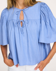 CAPRICE short sleeves top pleated shoulder