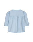 IELINE short sleeves poplin top Light Blue
