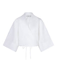Ielies Kimono sleeve wrap top Bright White