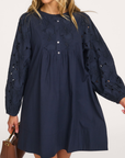IANNIS embroidered+beads dress blauw