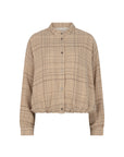 CELENN Detachable collar balloonshirt camel check