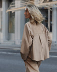 PAISE A line shirt blouse warm sand