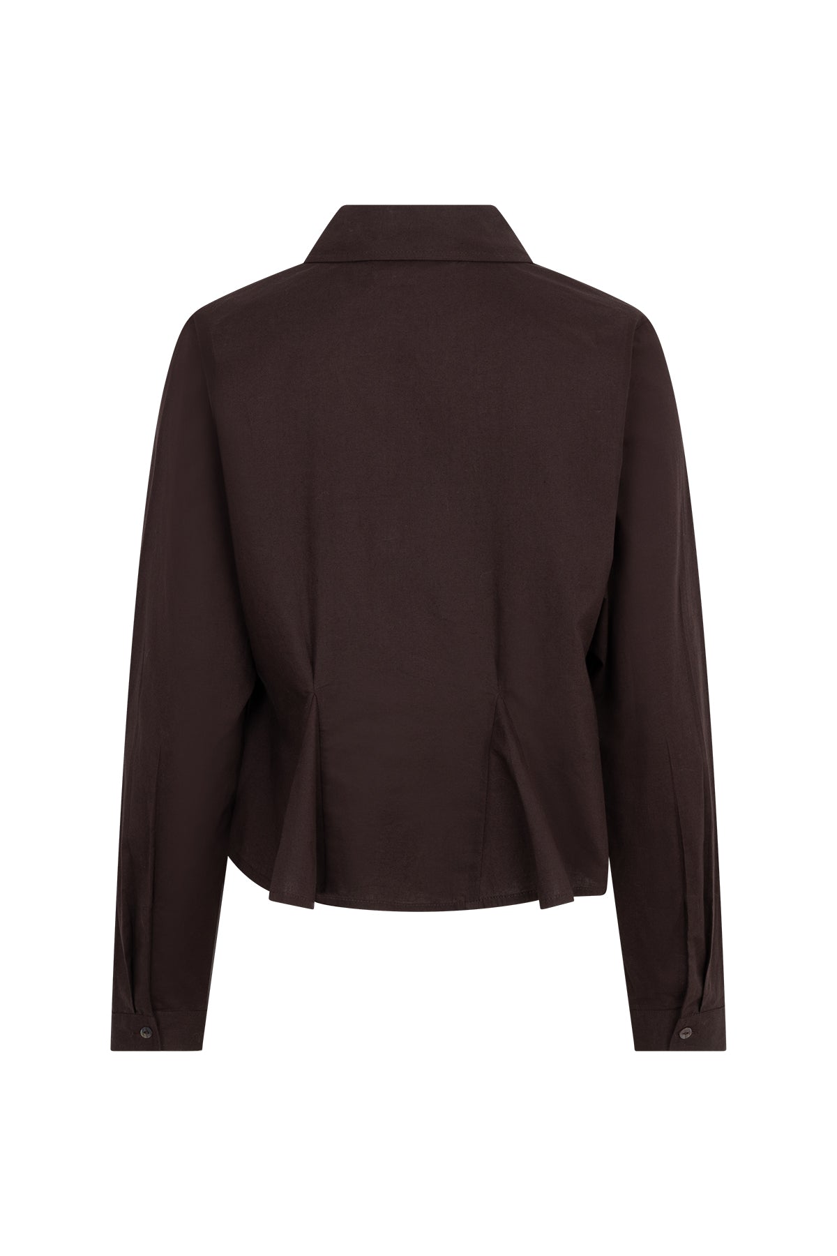 KAISE Flaired poplin shirt chocolat