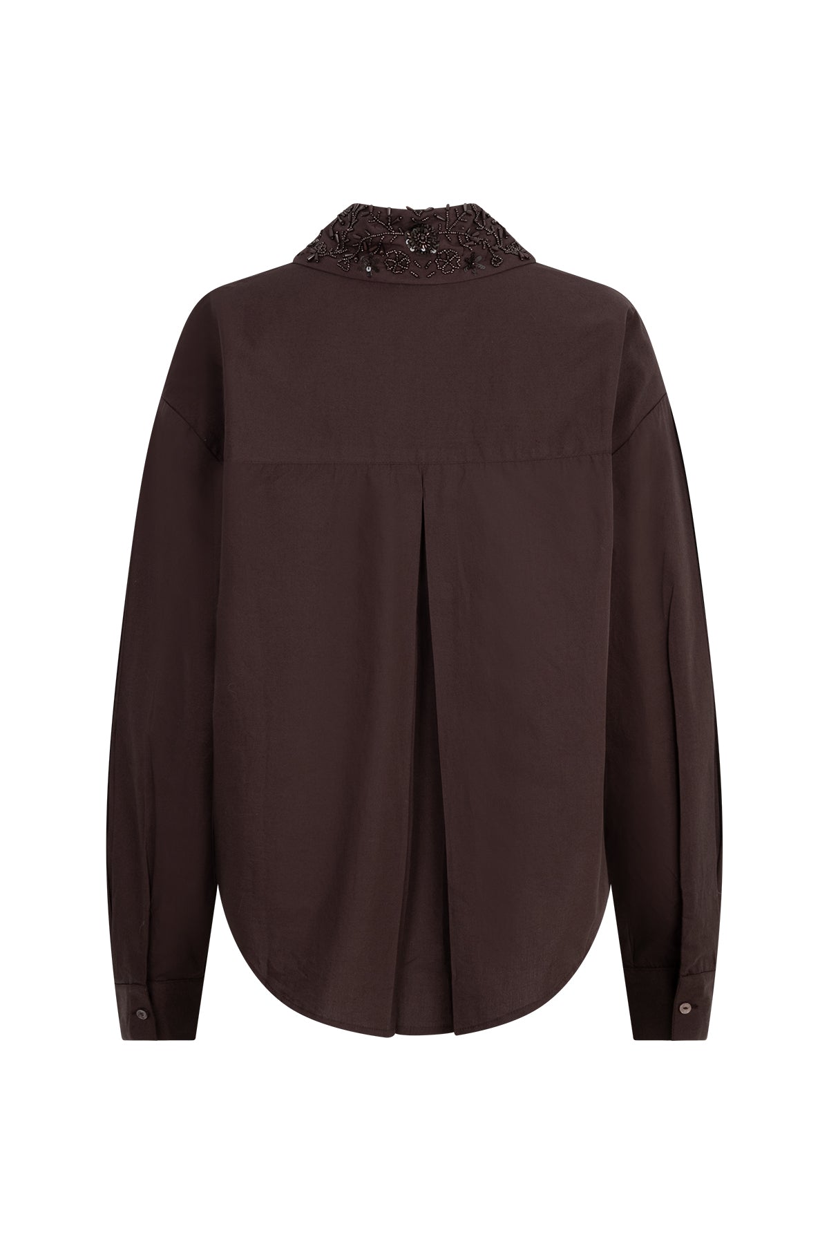 KARISS Poplin shirt chocolat