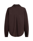 KARISS Poplin shirt chocolat