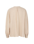 KHAREE Wool viscose long sleeve shirt cloud dancer