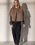 CIVAE Fake fur poncho taupe