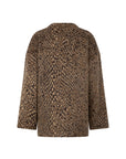 CAULIEZ Jacquard animal blazer brown animal skin