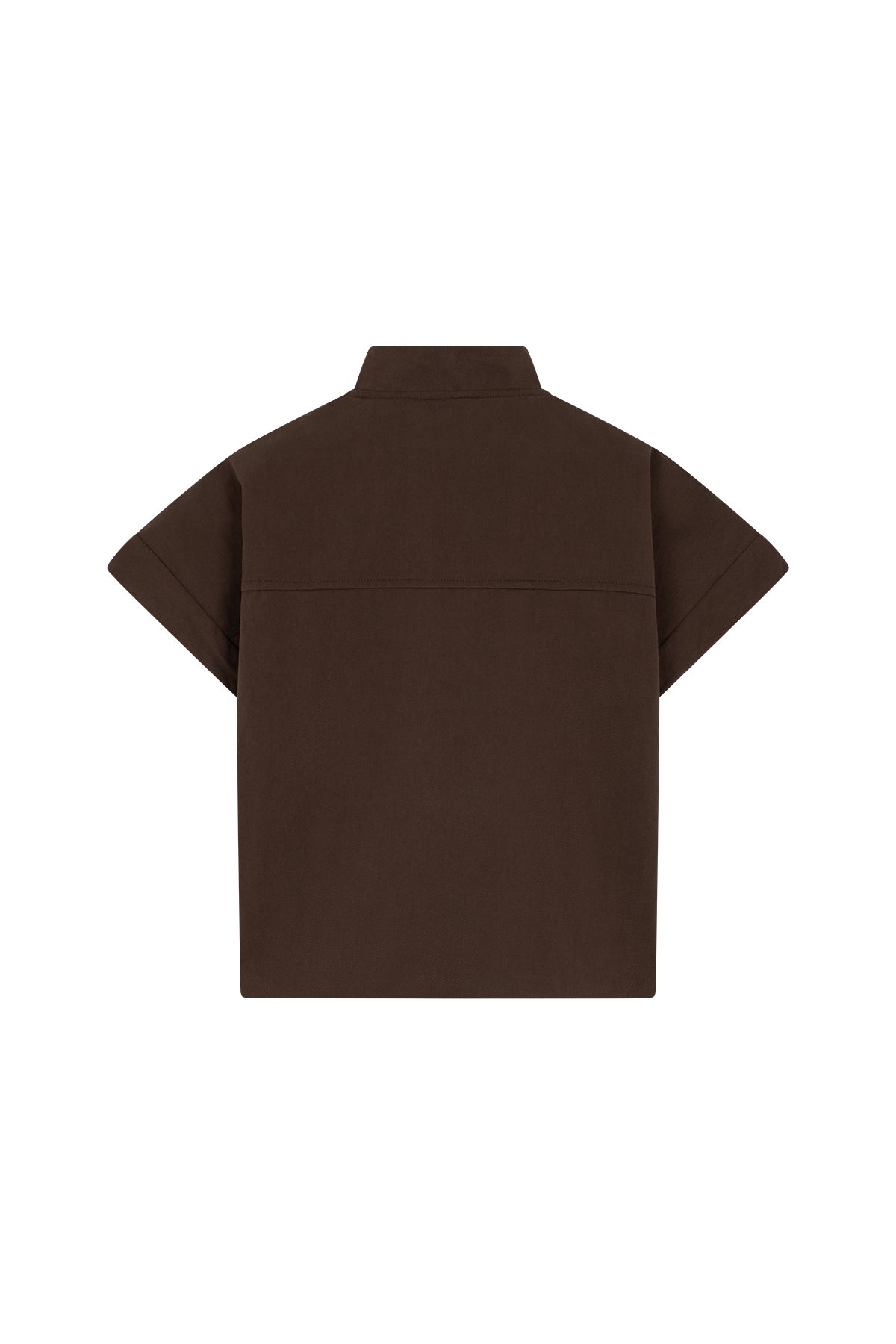 CILLY Waxed poncho Top chocolat