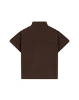 CILLY Waxed poncho Top chocolat