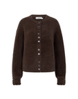 VIVETT Fluffy knit cardigan mud
