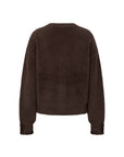 VIVETT Fluffy knit cardigan mud