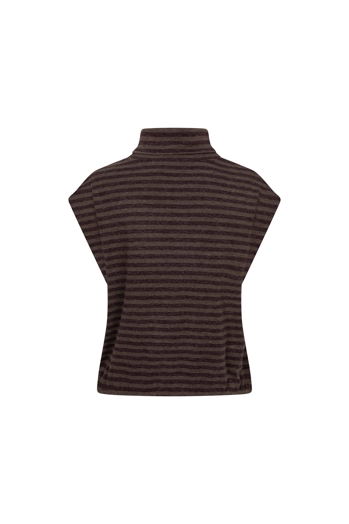 CIBBIE Sleeveless coll top chocolat