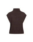 CIBBIE Sleeveless coll top chocolat