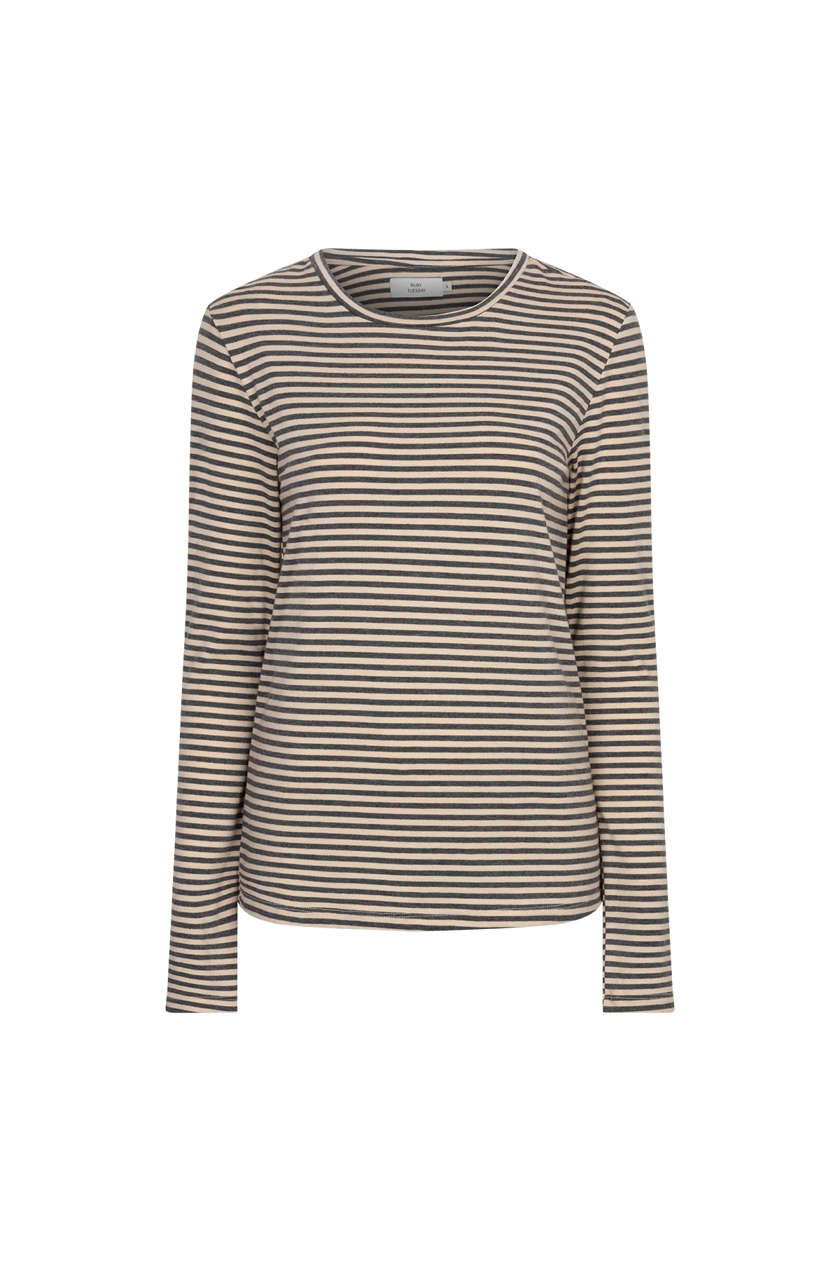 CIBRIS longsleeves striped tee coconut milk