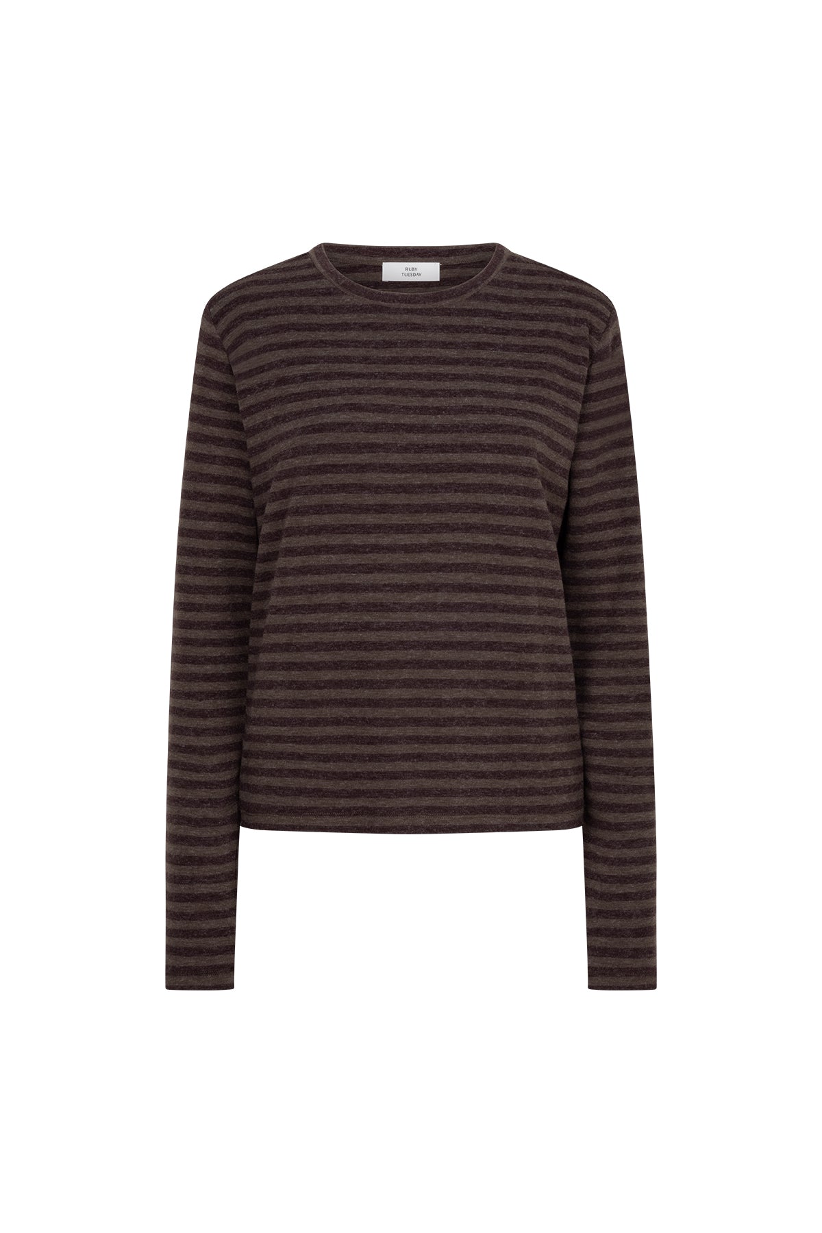 CIBRIS longsleeves striped tee chocolat