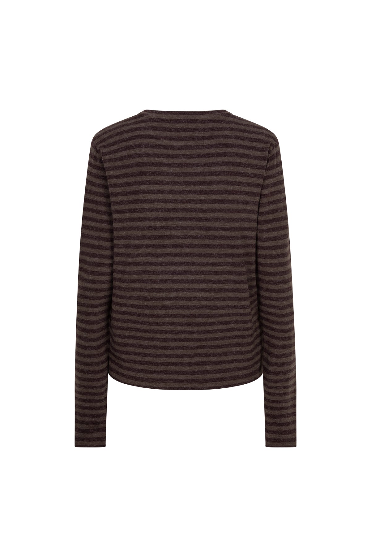 CIBRIS longsleeves striped tee chocolat