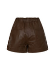 KISOL Leather shorts chocolat