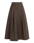 POLESS medium long skirt taupe