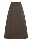 POLESS medium long skirt taupe