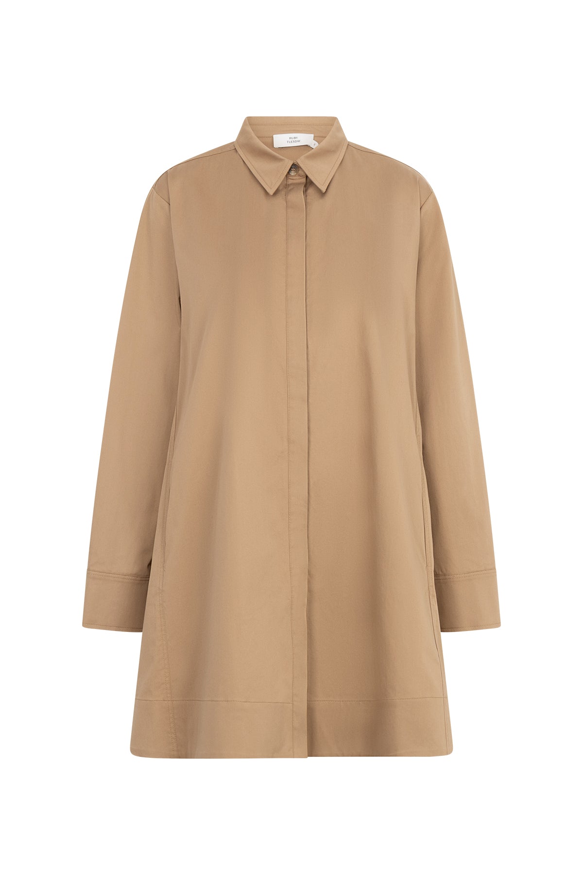 PAVEL A line shirt dress warm sand