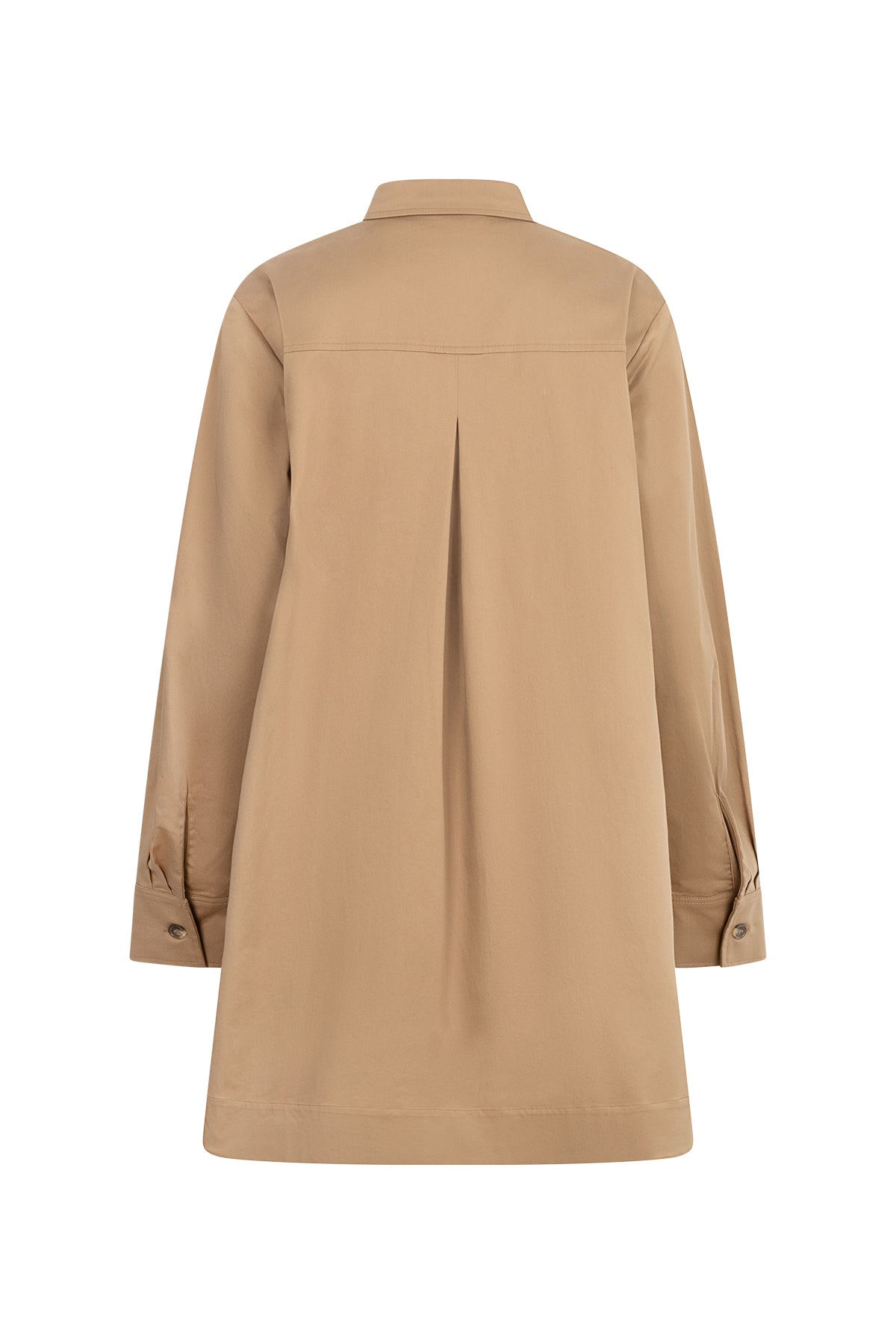 PAVEL A line shirt dress warm sand
