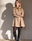 PAVEL A line shirt dress warm sand
