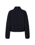 PILLI Blind placket top with collar night blue