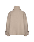 MATHO Short double-breasted wool coat vintage brown