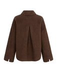 CIBEAU Woolen silk overshirt chocolat