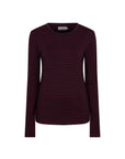 CIBRIS longsleeves striped tee merlot stripe