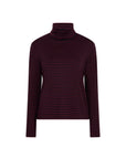 CHANTI long sleeves turtle neck merlot stripe