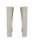 VARIE Fingerless rib handwarmers light grey melange