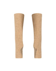 VARIE Fingerless rib handwarmers beige melange